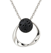 Colgante plata lava oval